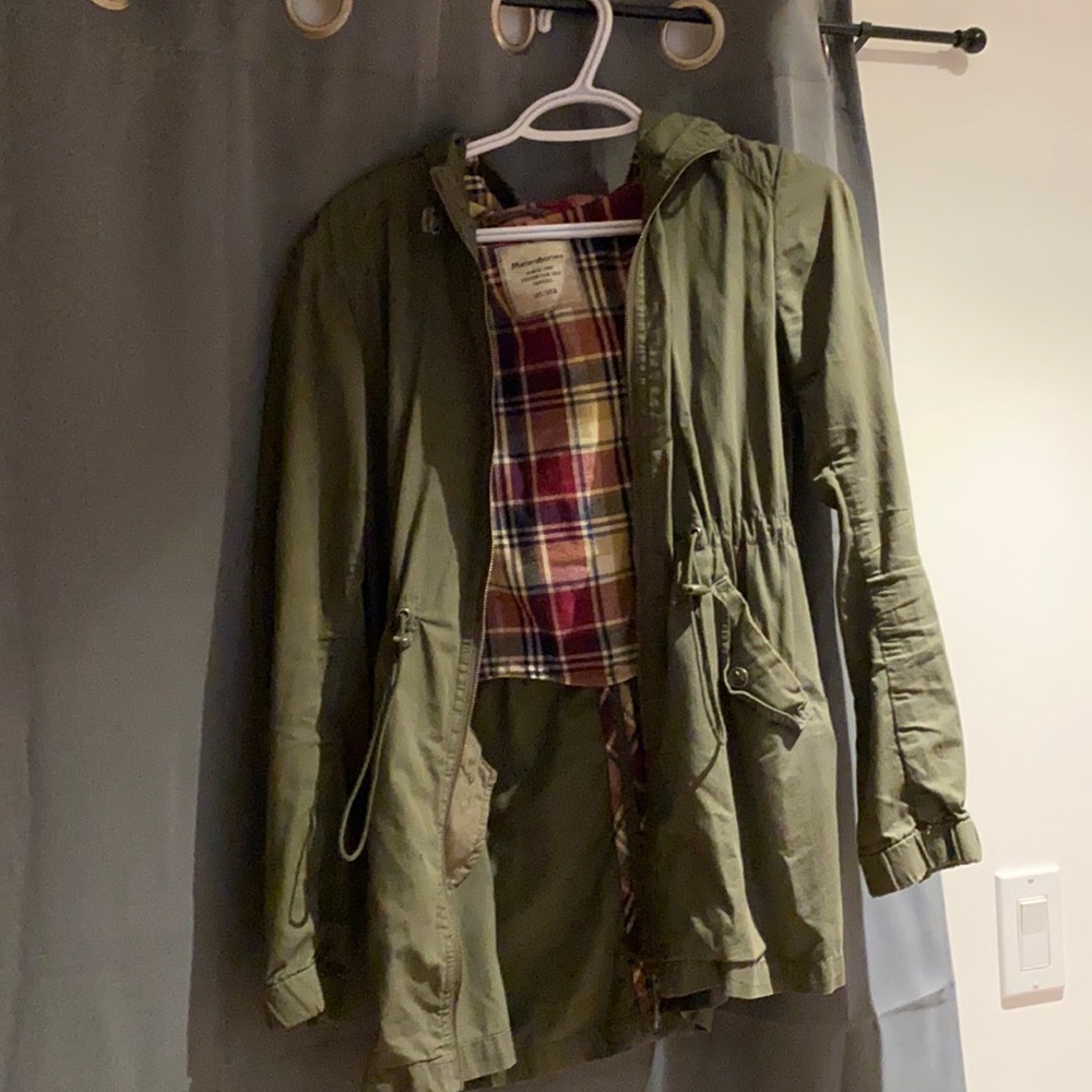 Green long coat